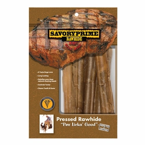 5" Pressed Beef Rawhide Roll Dog Chews, Natural, 5 Pack