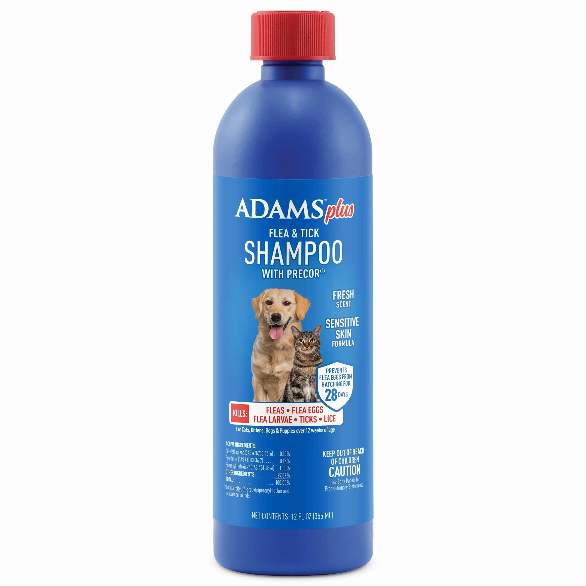 Adams Plus Flea & Tick Shampoo with Precor