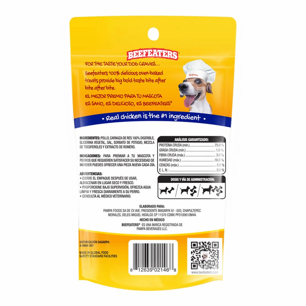 Beefeaters Oven-Baked Beefhide 5" Twists with Chicken Treats for Dogs