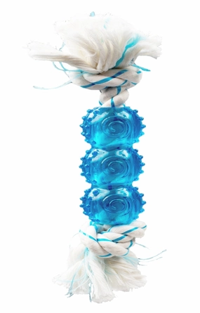 Canine Clean Peppermint Rope with 3 TPR Balls, 6.5"