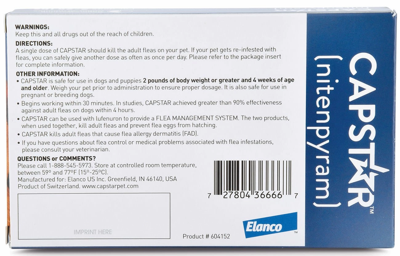 Capstar Oral Flea Treatment for Dogs
