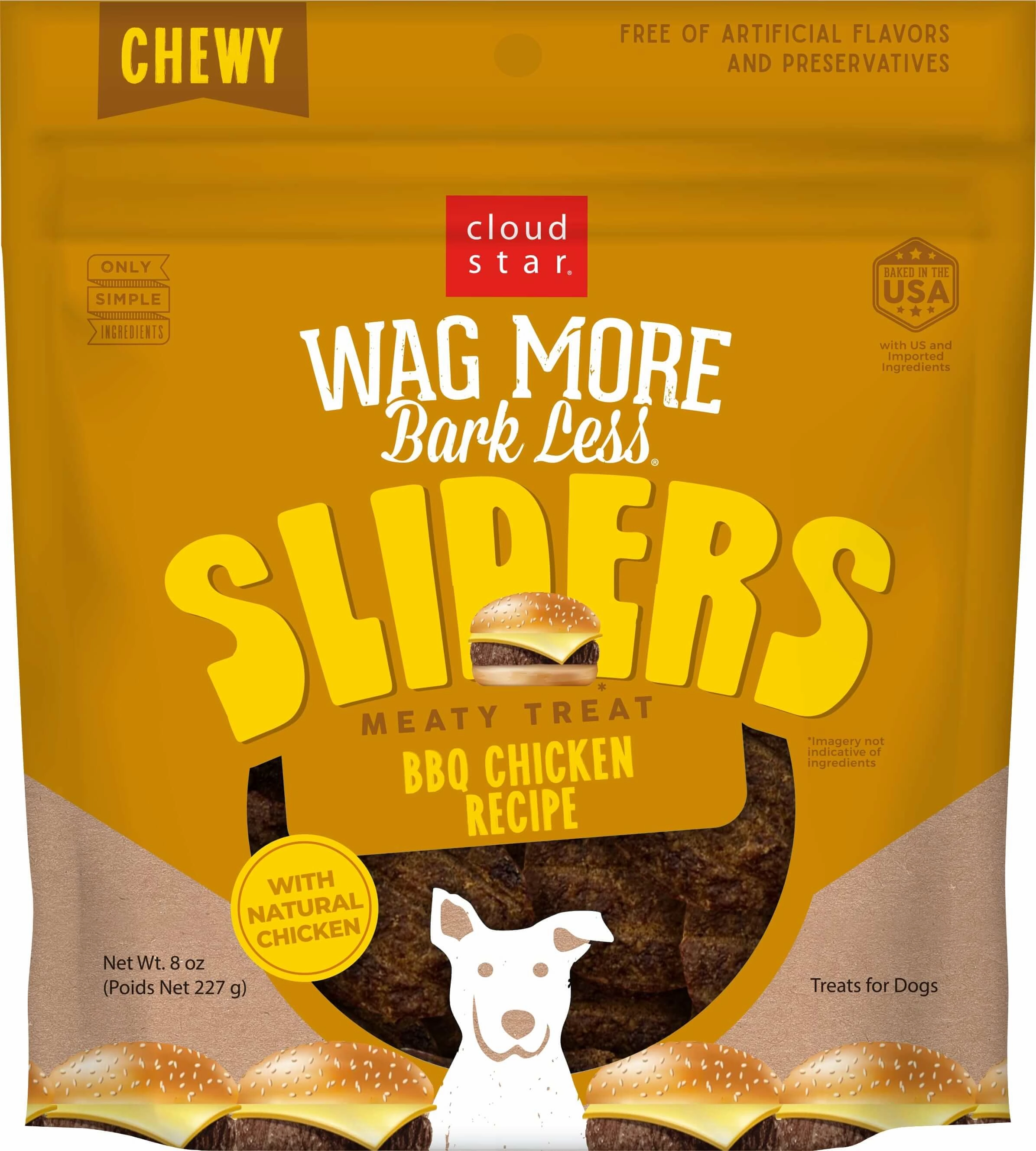 Cloud Star Wag More Bark Less Sliders Dog Treats, 8 oz