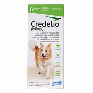 Credelio (lotilaner) Flea & Tick Chewable Tablets for Dogs