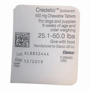Credelio (lotilaner) Flea & Tick Chewable Tablets for Dogs