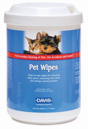 Davis Pet Wipes, 160 ct