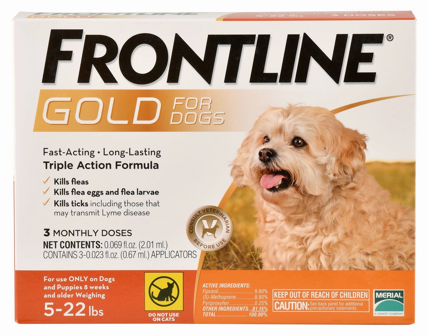 Frontline Gold for Dogs, 3-pack
