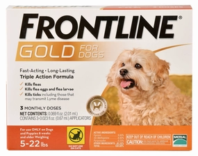 Frontline Gold for Dogs, 3-pack
