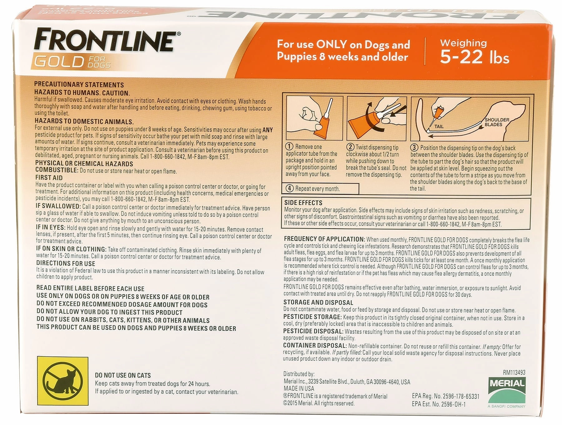 Frontline Gold for Dogs, 6-pack