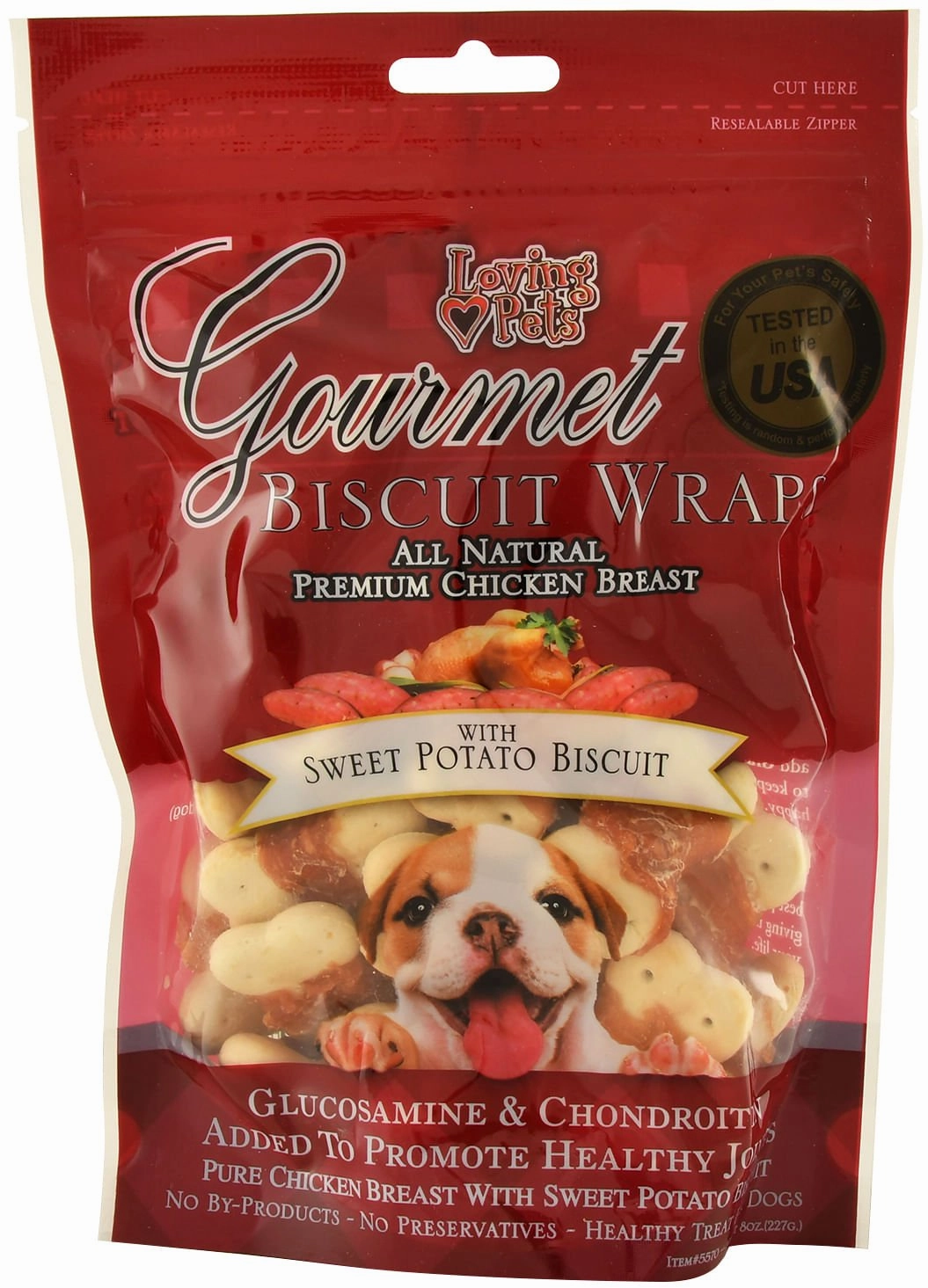 Gourmet Chicken Wraps, Sweet Potato Biscuit Dog Treats