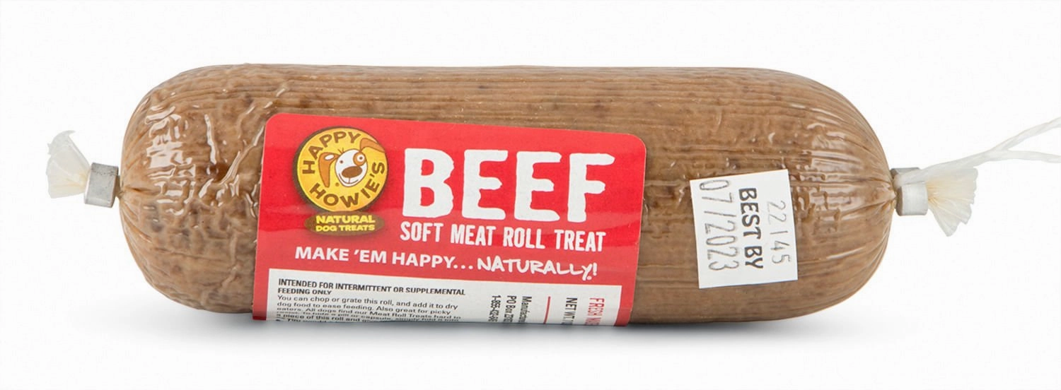 Happy Howie's Gourmet Meat Roll for Dogs, Beef
