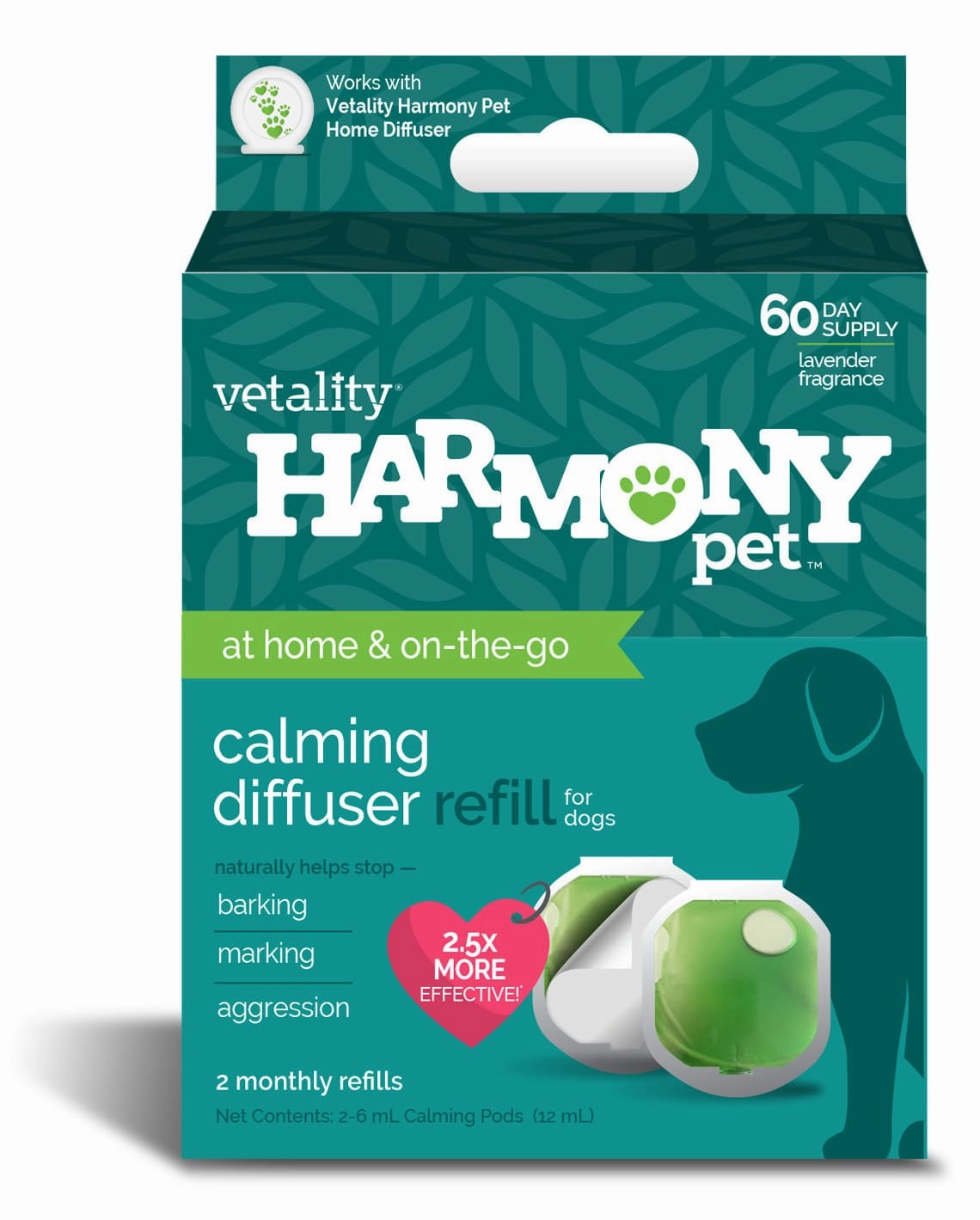 Harmony Pet Calming Home Diffuser Refills for Dogs, 2 ct
