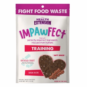 Health Extension Impawfect Bacon Recipe Training Treats for Dogs and Puppies, 4 oz