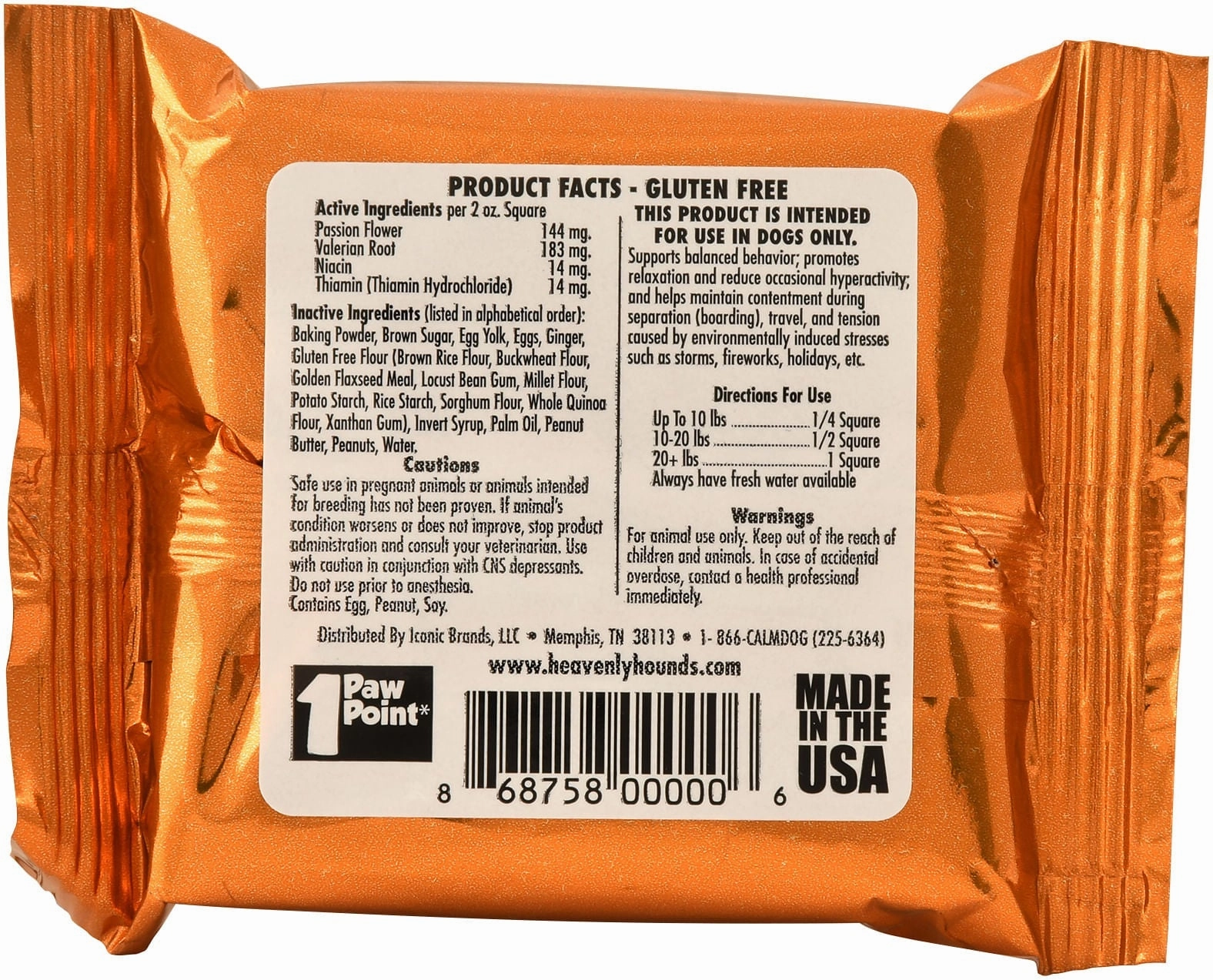 Heavenly Hounds Relaxation Squares Calming Treats for Dogs