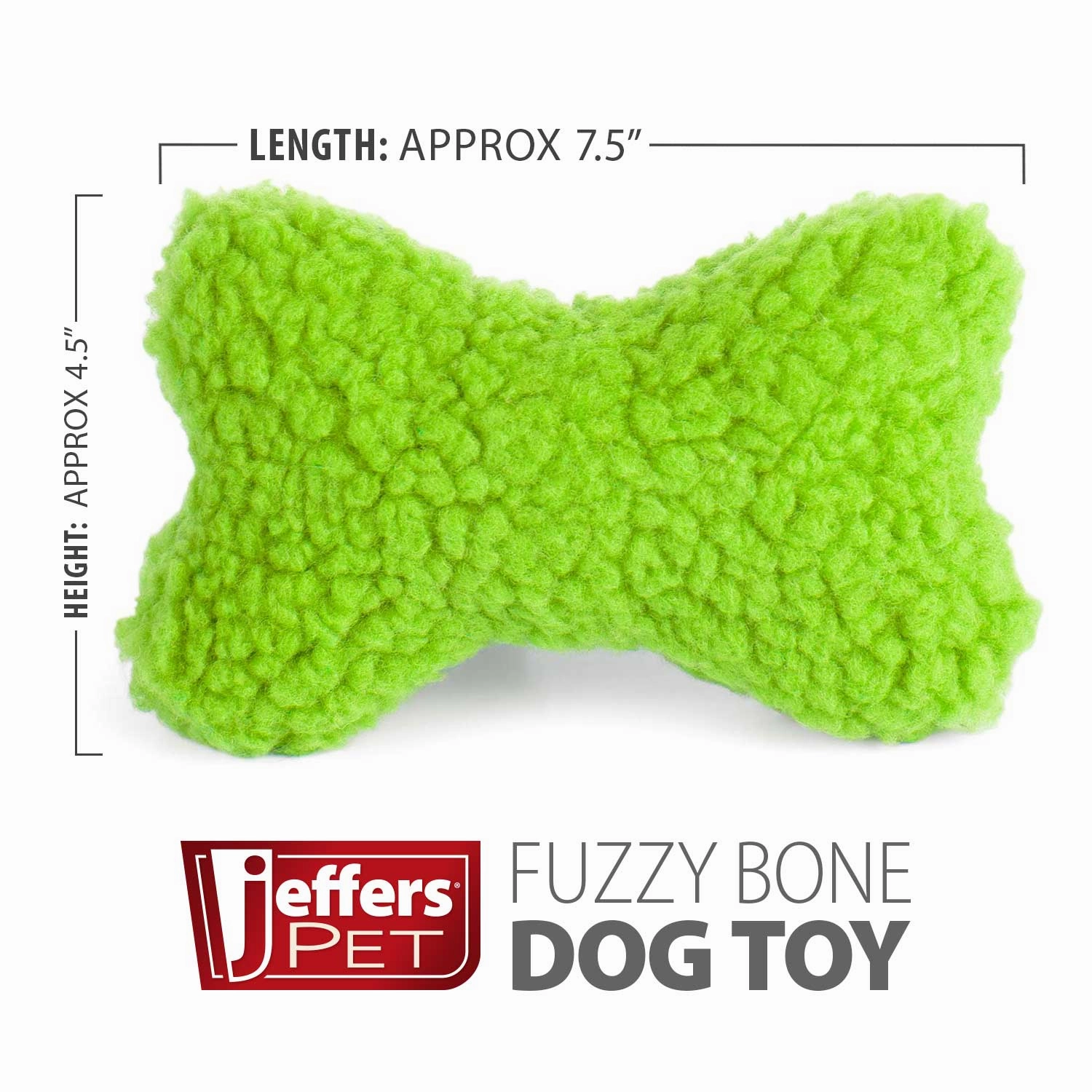 Jeffers Fuzzy Shapes Dog Toys with Squeakers, Assorted Colors