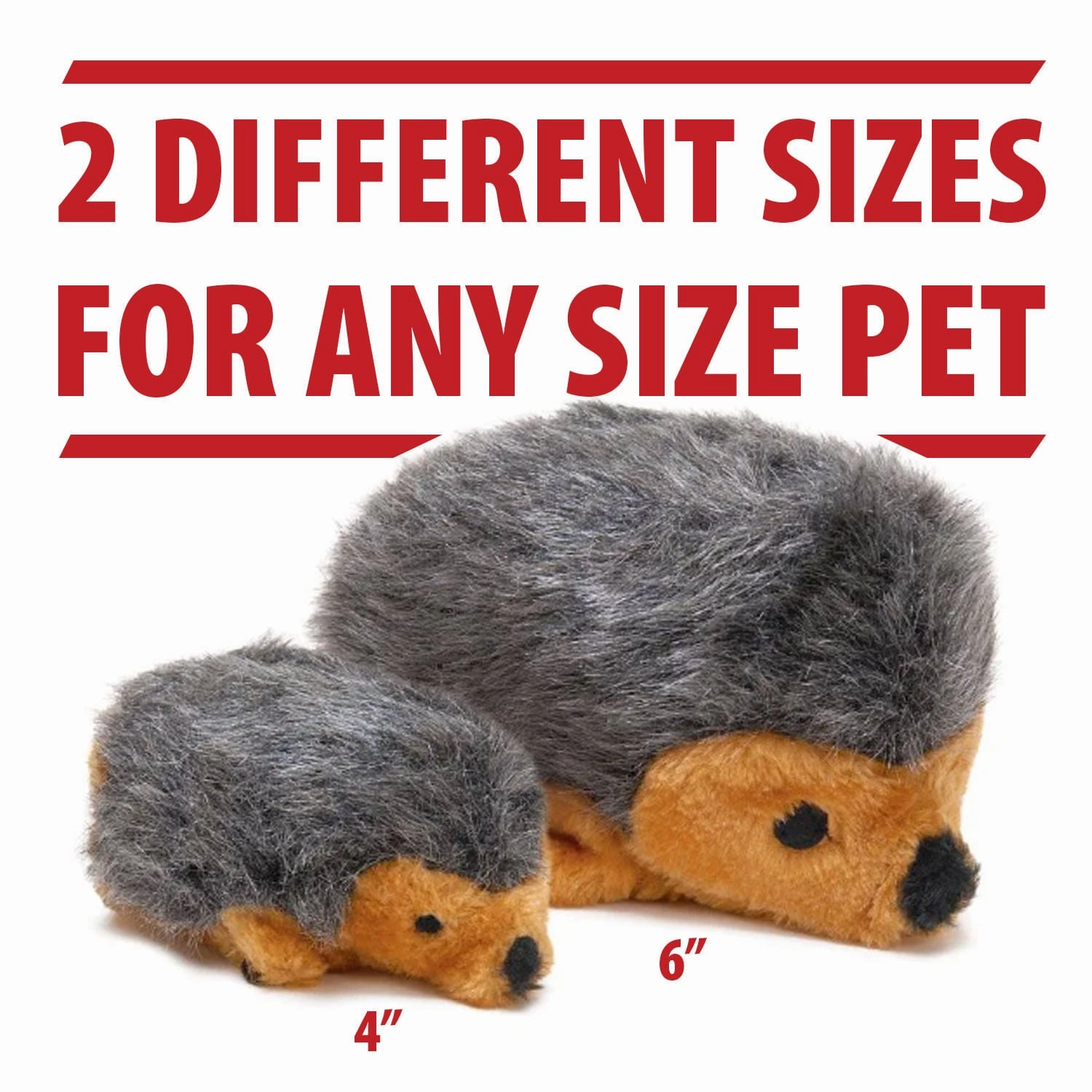 Jeffers Plush Hedgehog Squeaker Dog Toy
