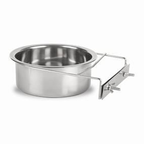 Jeffers Stainless Steel Coop/Kennel Cup with Clamp
