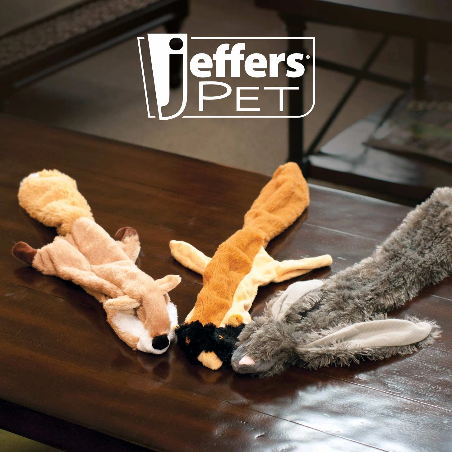 Jeffers Thinnies Unstuffed Rope Squeaker Dog Toys, 21"L