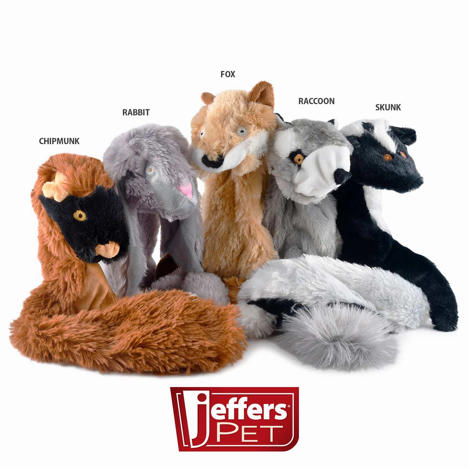 Jeffers Thinnies Unstuffed Rope Squeaker Dog Toys, 21"L