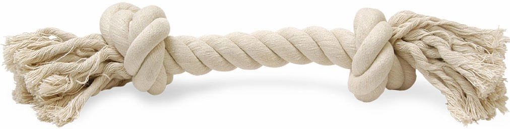 Jeffers White Rope Bone Dog Tug Toy