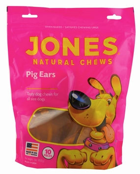Jones Natural Dog Chews - Natural Pig Ears, Made in USA