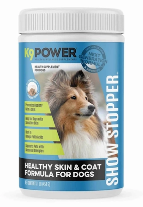 K9 Power Show Stopper Skin & Coat Supplement for Dogs