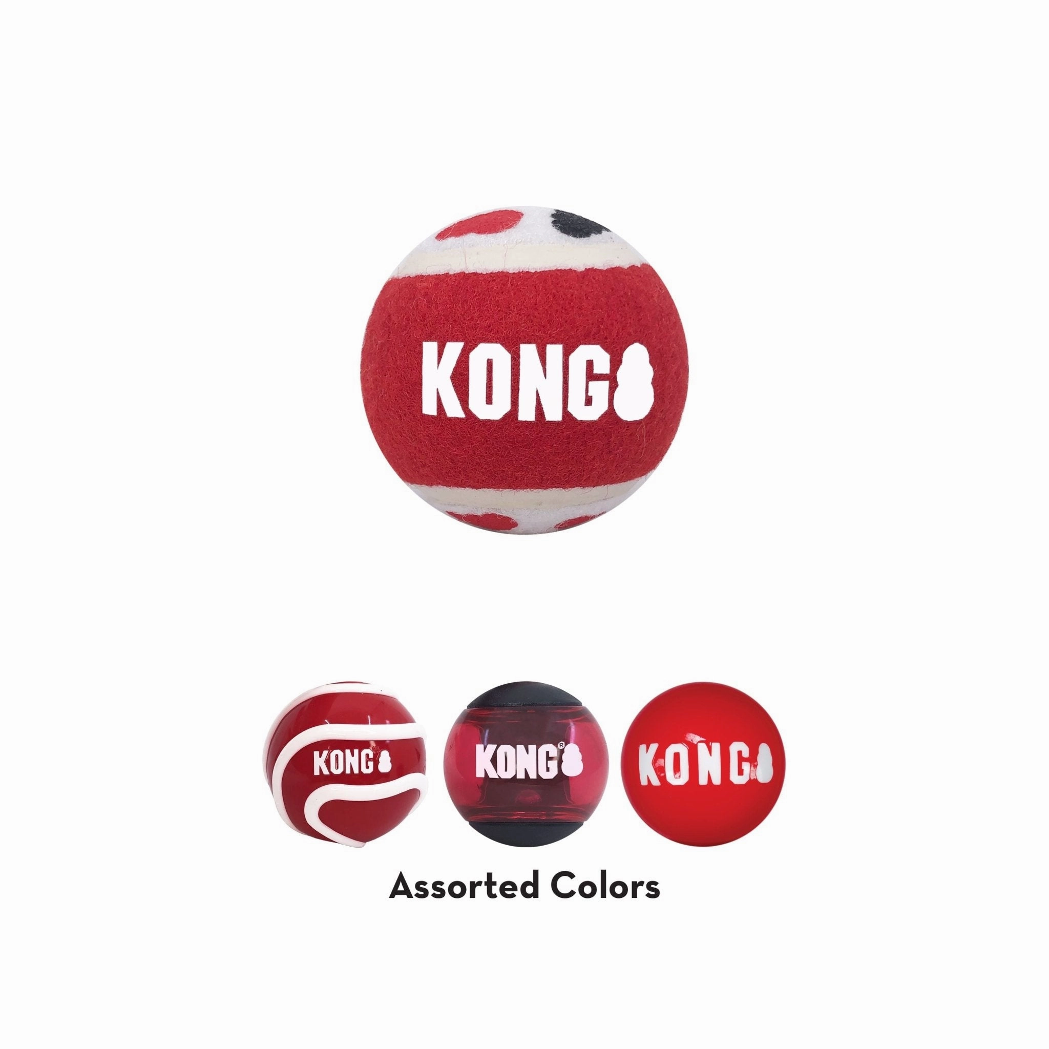KONG Signature Fetch Balls for Dogs, 4 pk