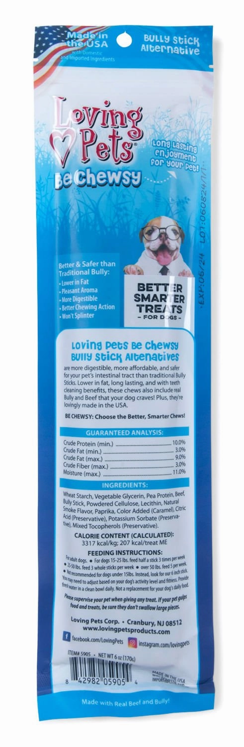 Loving Pets Be Chewsy, Bully Stick Alternative