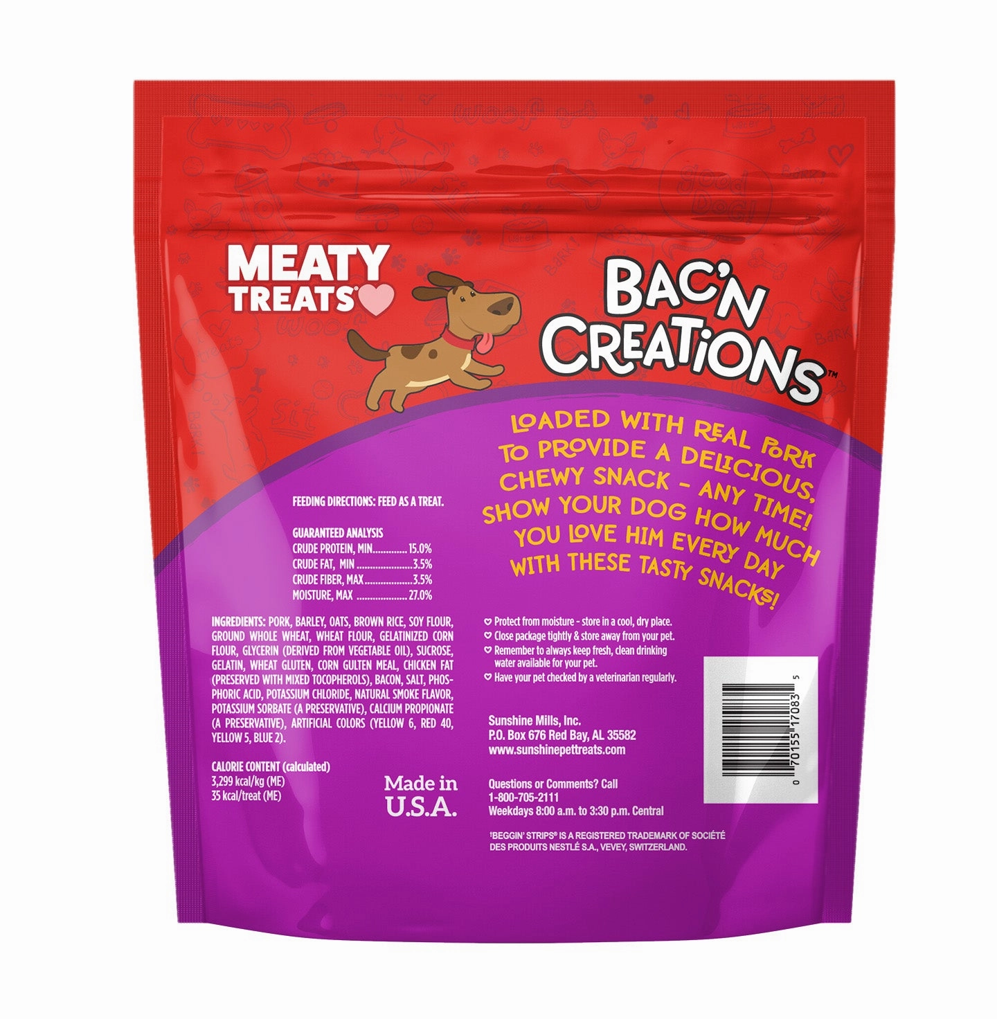 Meaty Treats Wavy Strips Dog Treats, 40 oz