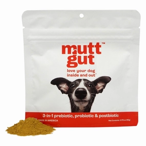 Mutt Gut 3-in-1 Pre   Pro   Postbiotic Supplement for Dogs
