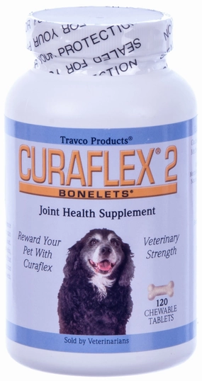Nutramax Curaflex 2 - Joint Health Supplement for Dogs, 120 Chewable Tablets