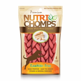 NutriChomps 6?? Chicken Flavor Braid Dog Chews, 4 ct