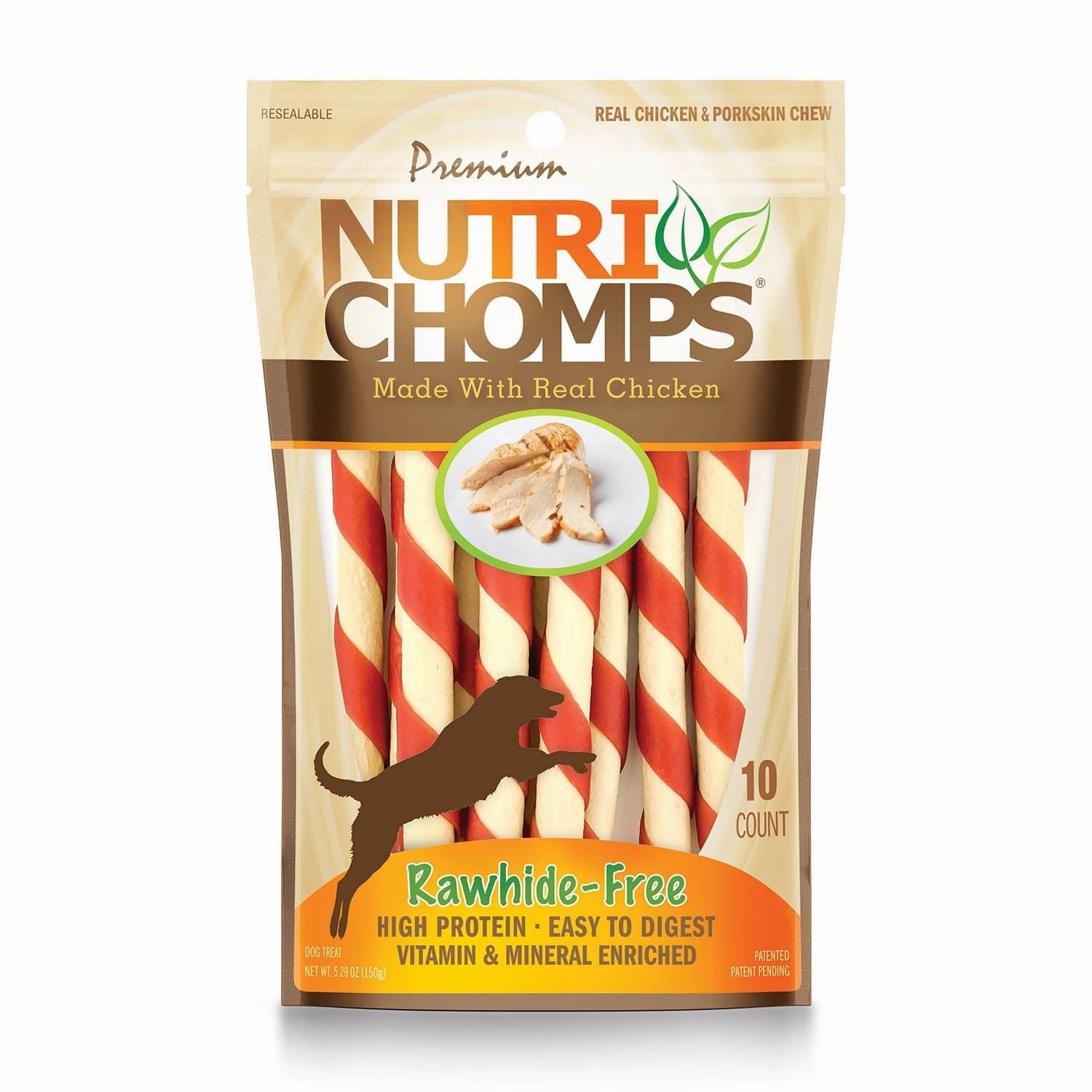 NutriChomps Chicken Flavor Mini Twist, 10 ct
