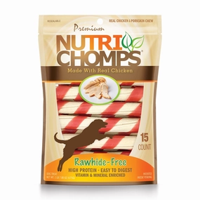 NutriChomps Chicken Twist with Flavor Wrap, 15 ct