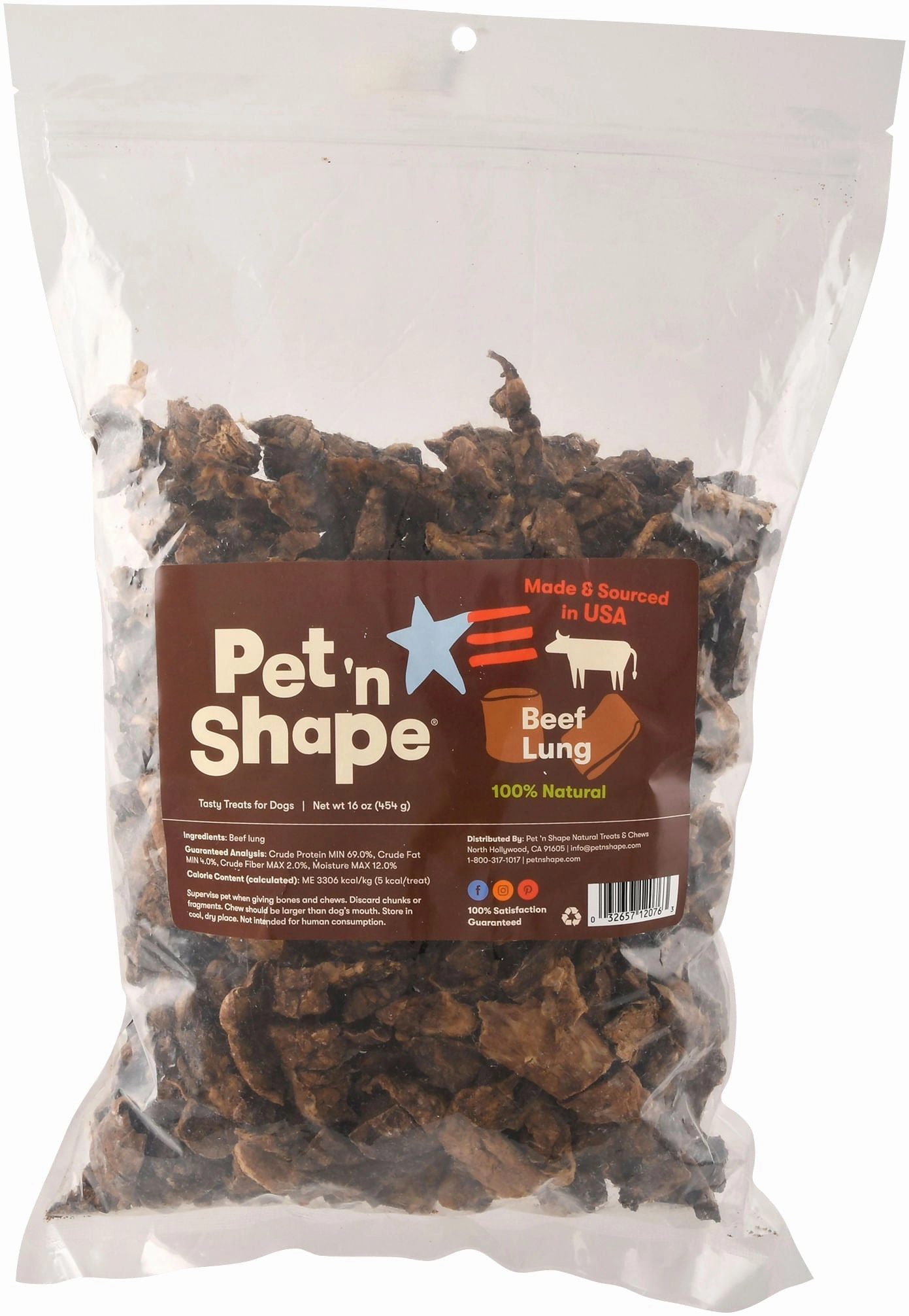 Pet 'n Shape Roasted Beef Lung Treats