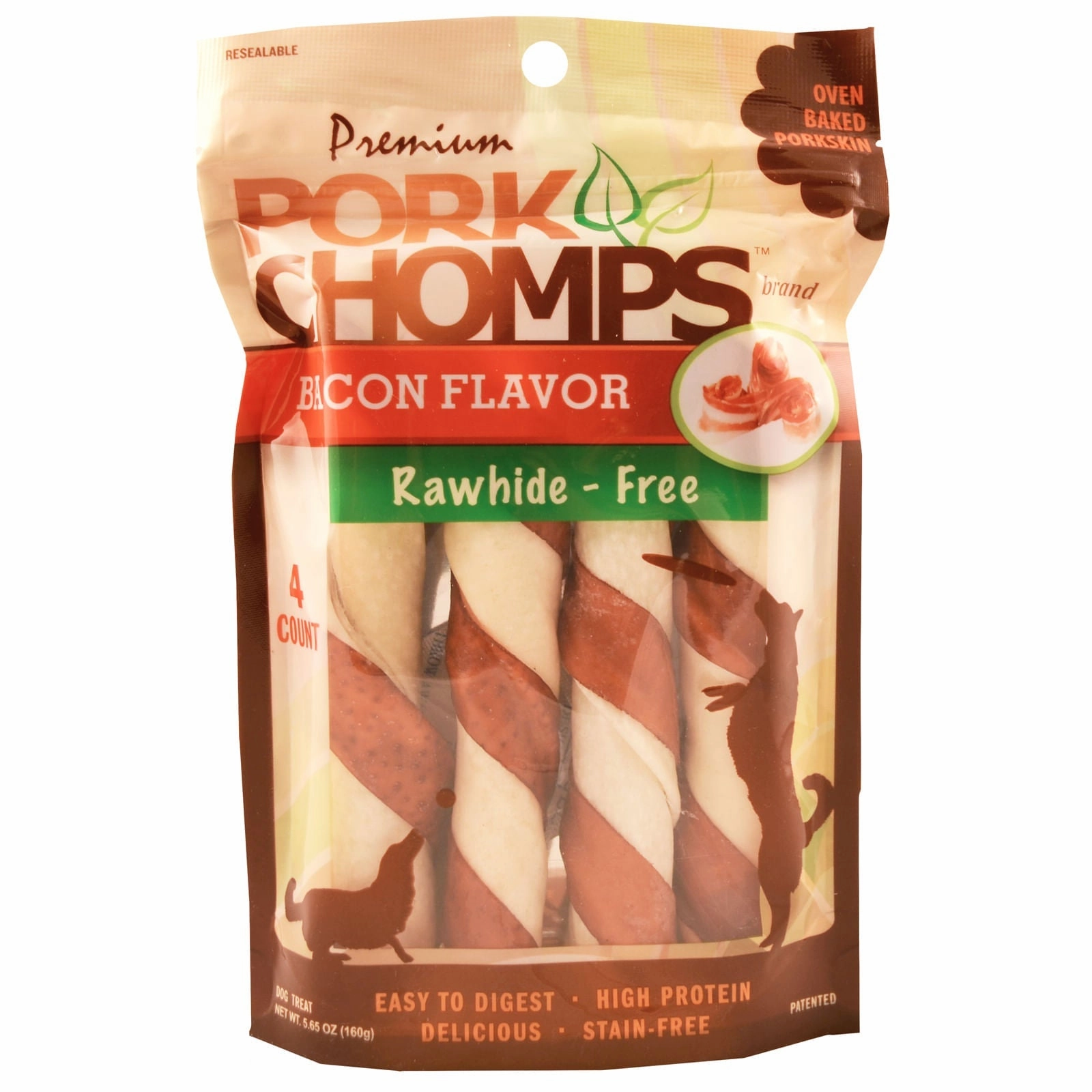 Pork Chomps Twists, Bacon