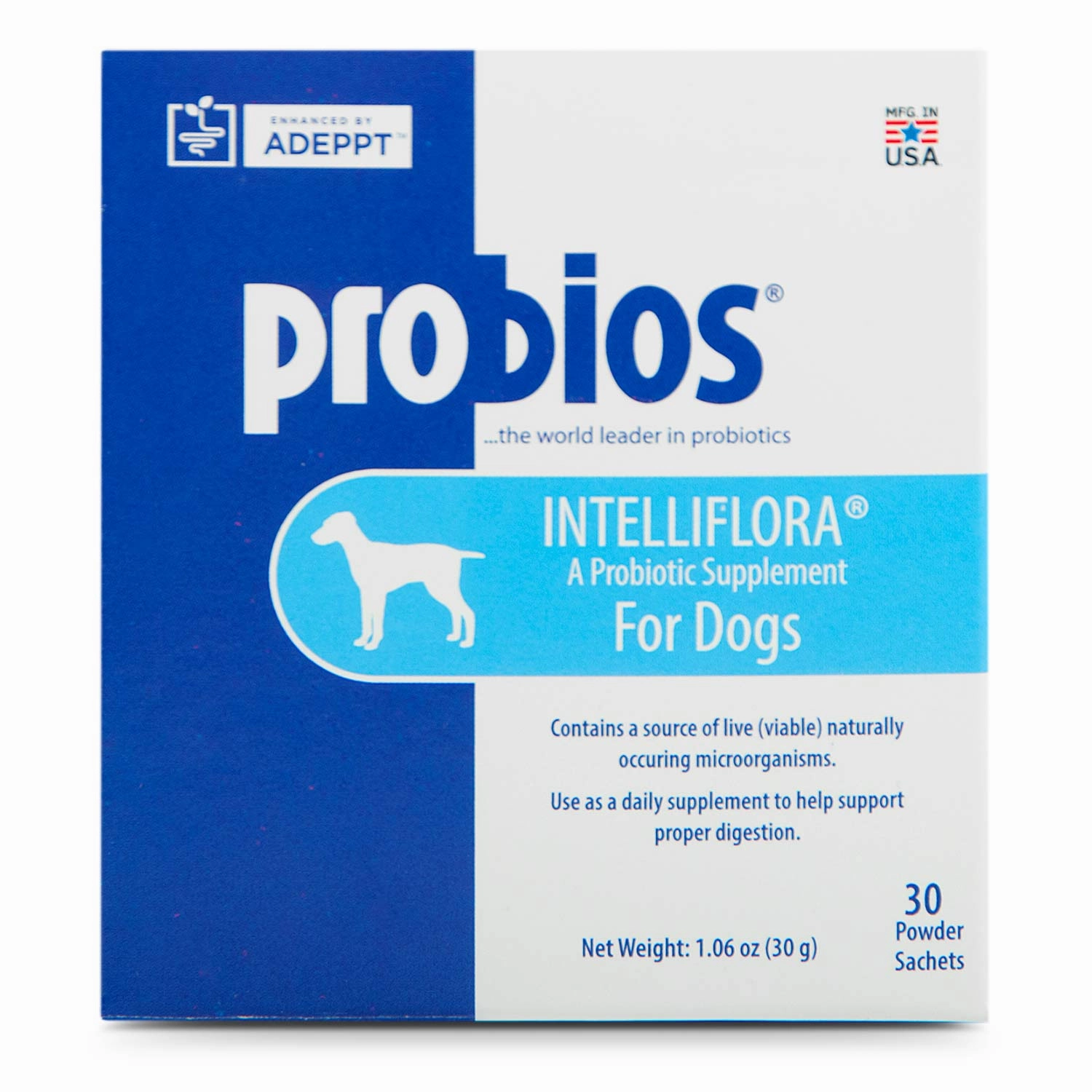 Probios Intelliflora Probiotic Supplement For Dogs, 30 Pack