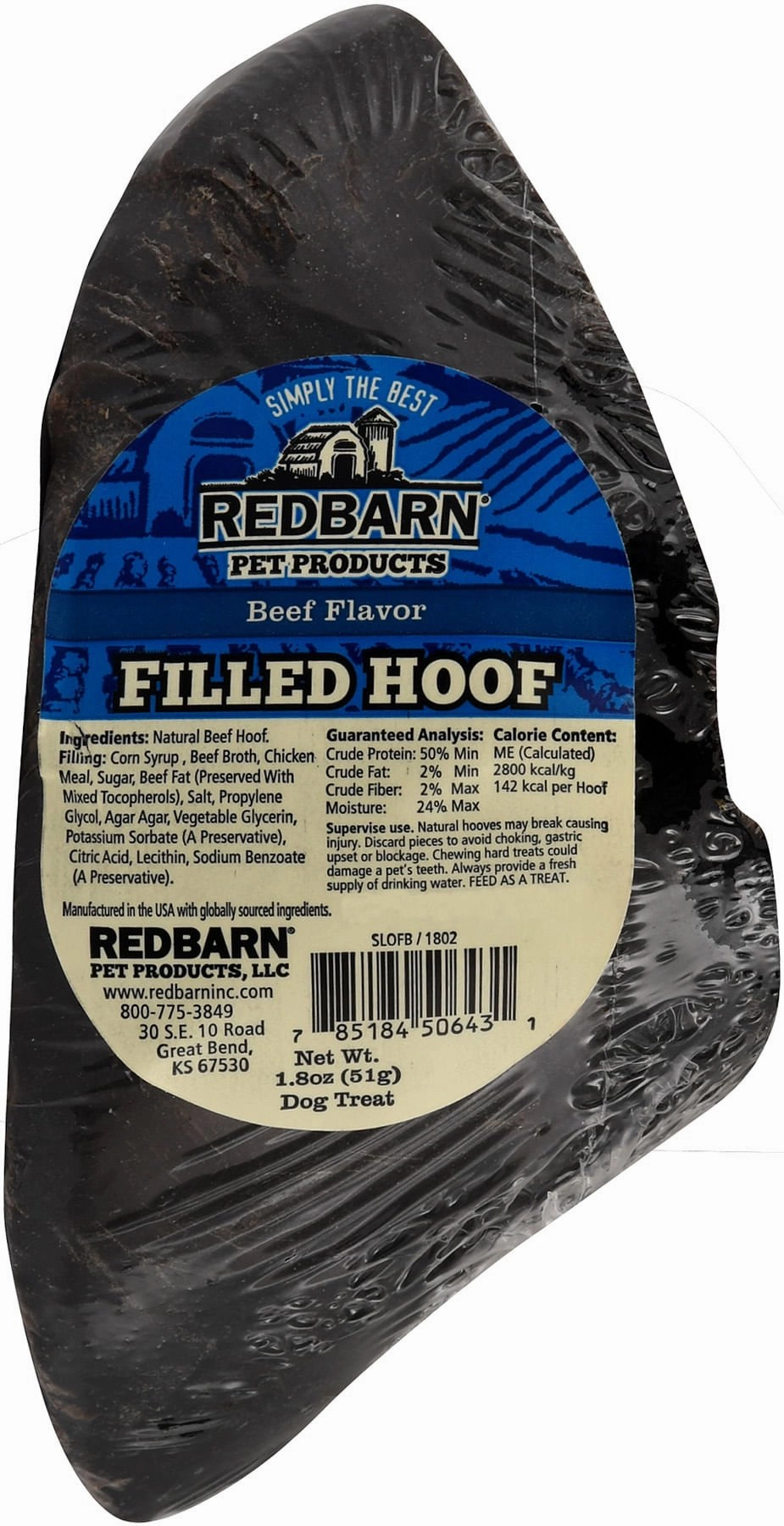 Redbarn Dog Treats Filled Cow Hoof