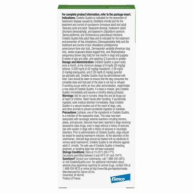 Rx Credelio Quattro Flea & Tick Chewable Tablets for Dogs