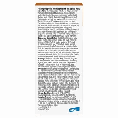 Rx Credelio Quattro Flea & Tick Chewable Tablets for Dogs