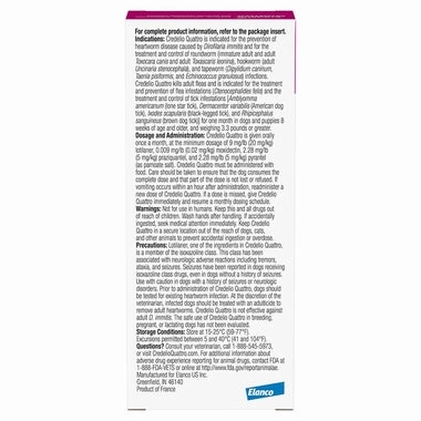 Rx Credelio Quattro Flea & Tick Chewable Tablets for Dogs