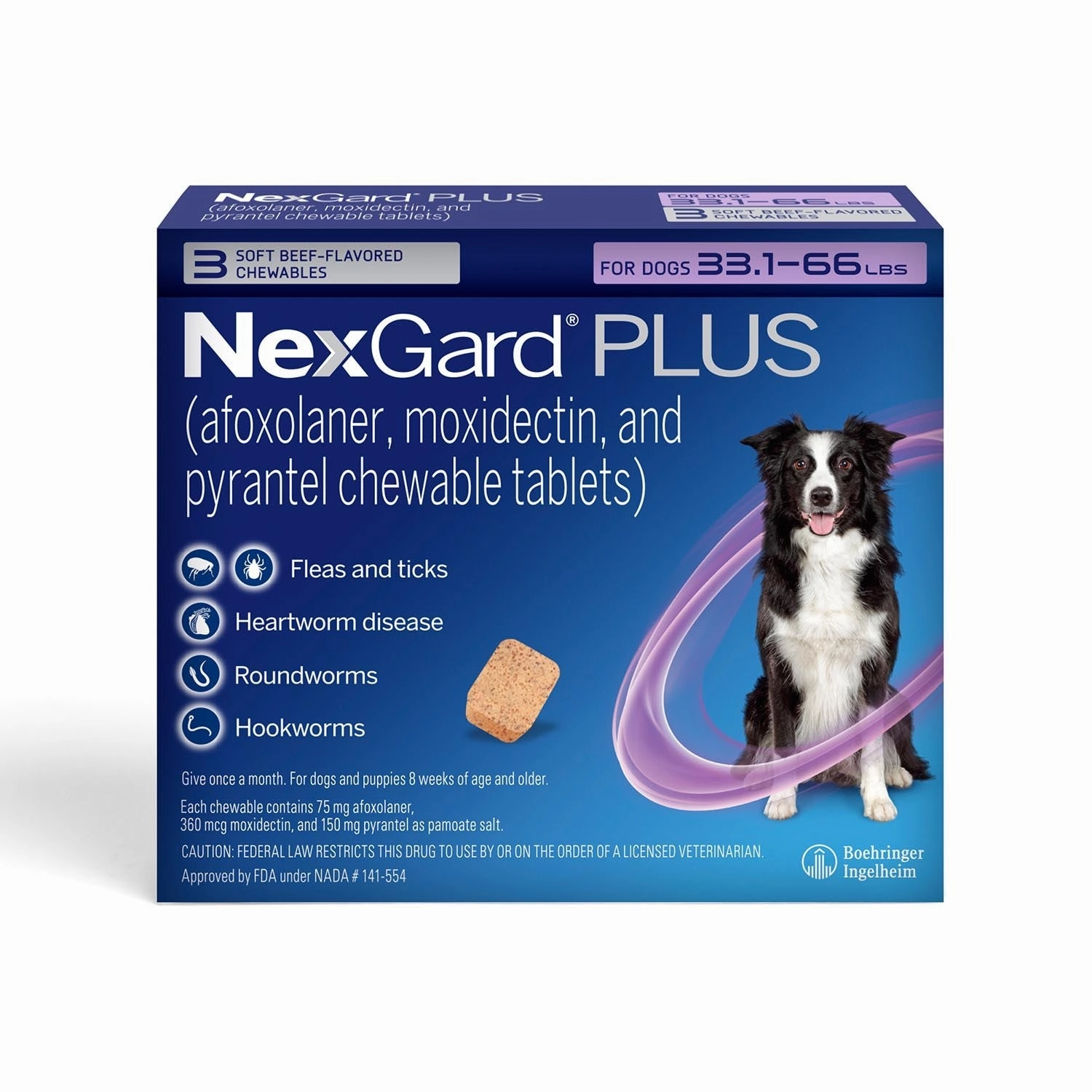 Rx NexGard Plus Chewable Flea & Tick Tablets for Dogs