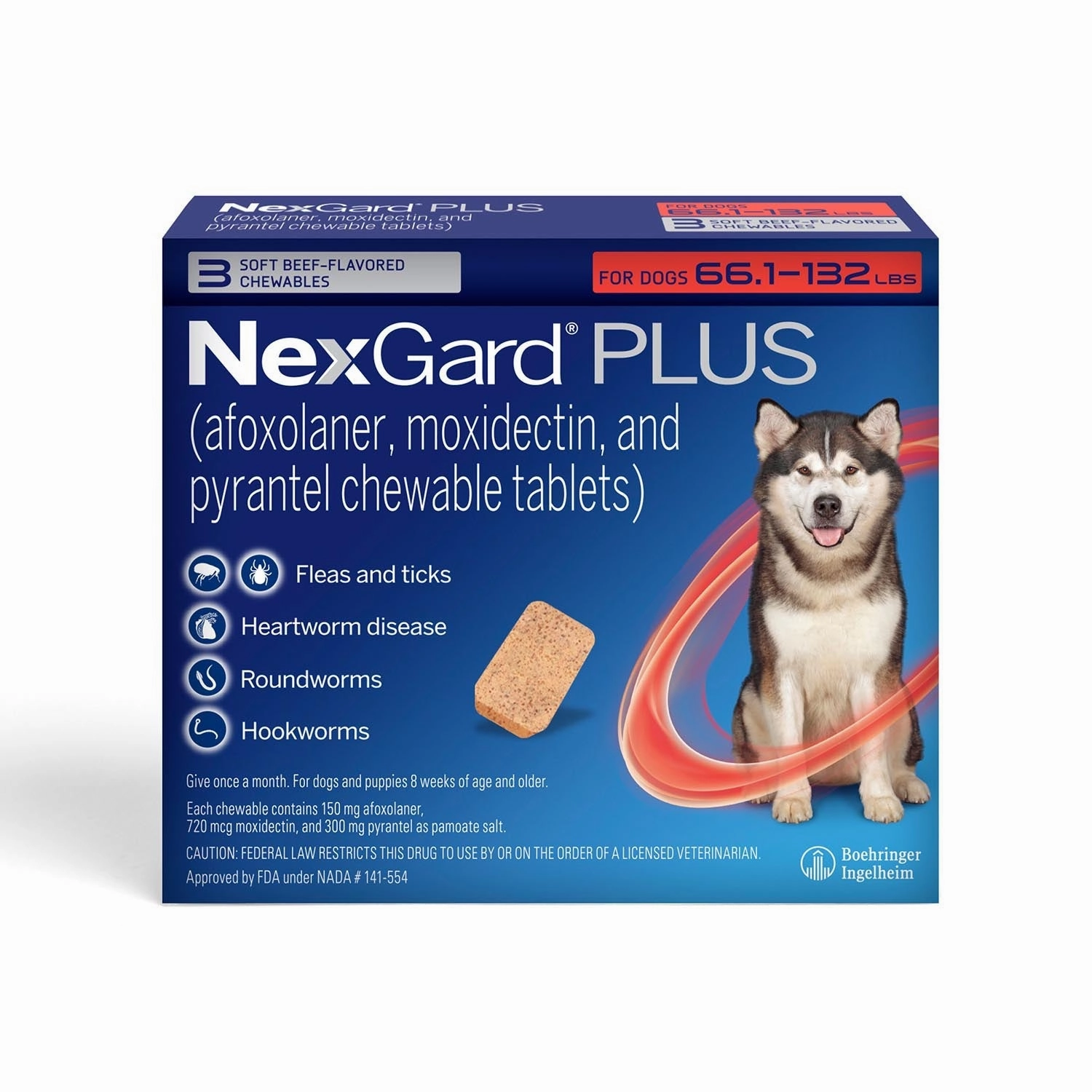 Rx NexGard Plus Chewable Flea & Tick Tablets for Dogs