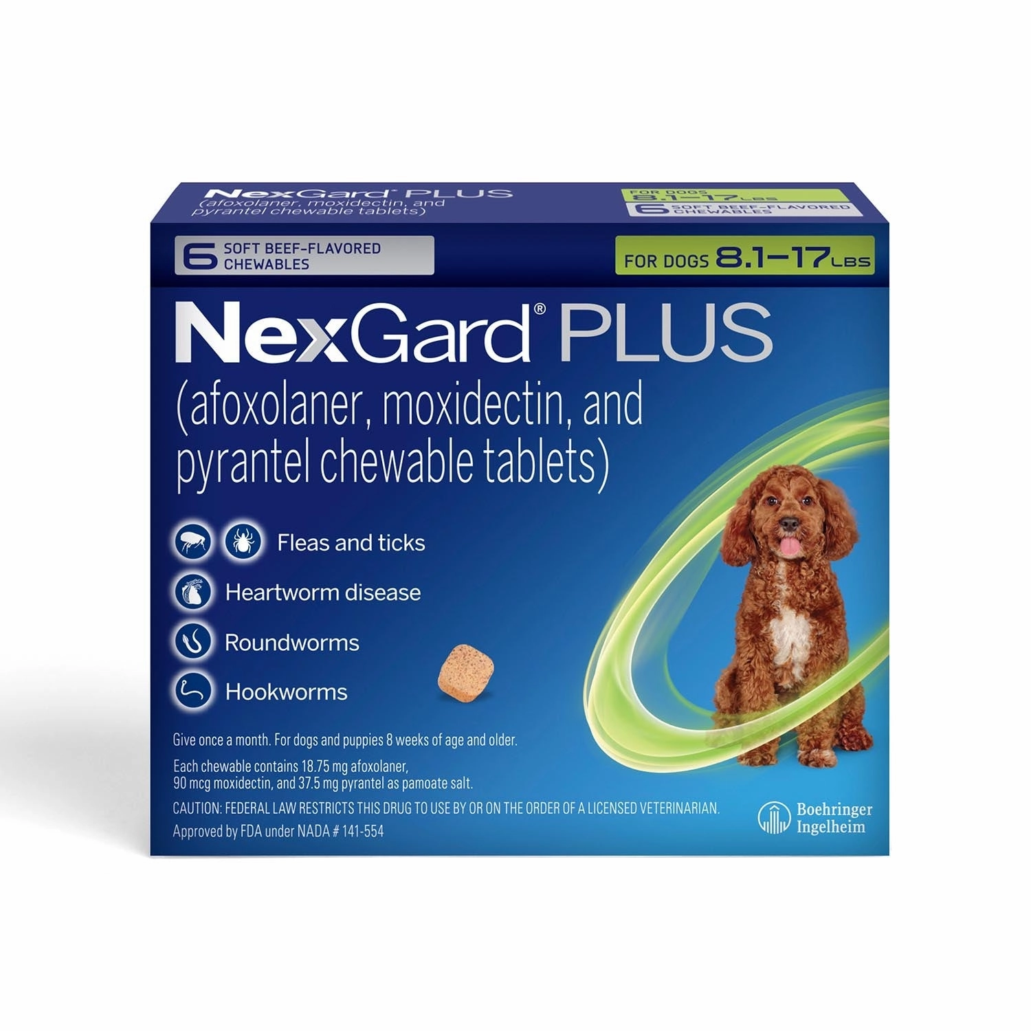 Rx NexGard Plus Chewable Flea & Tick Tablets for Dogs