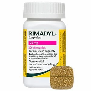 Rx Rimadyl (Carprofen) Chewable Tablets for Dogs