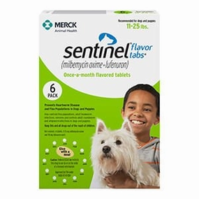 Sentinel? Once-a-month Flavor Tabs? for Dogs, 6 Pack