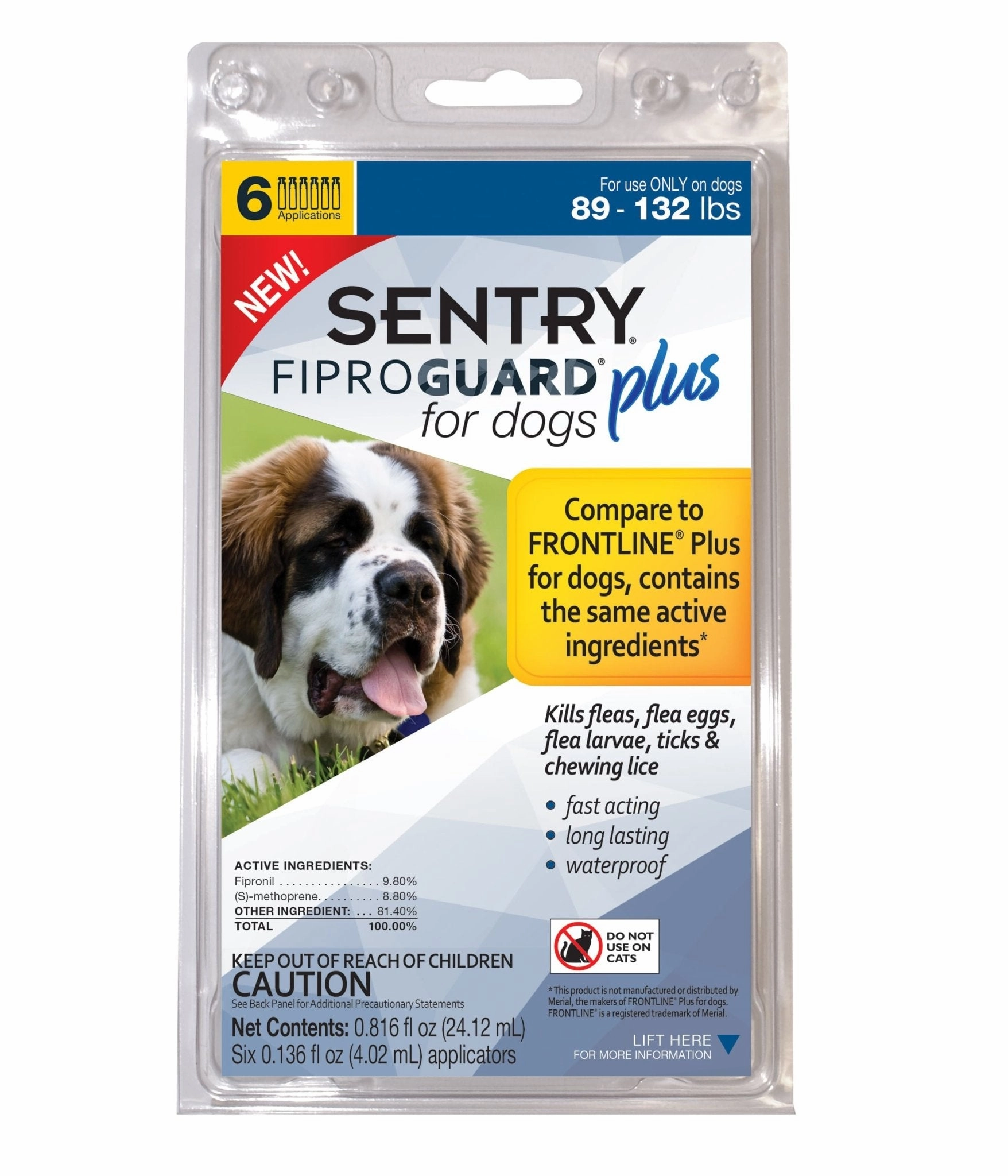 SENTRY Fiproguard Plus Topical Flea & Tick Prevention for Dogs