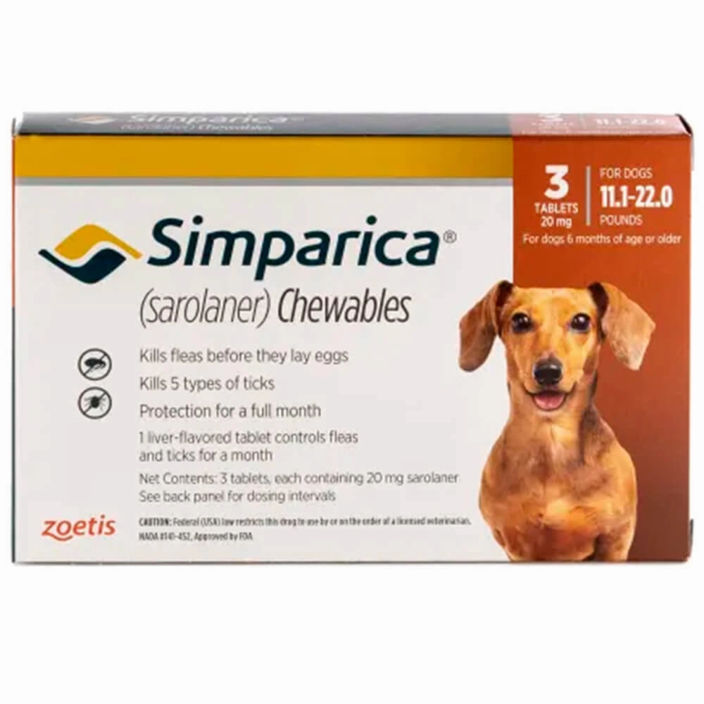 Simparica (sarolaner) Chewable Tablets for Dogs