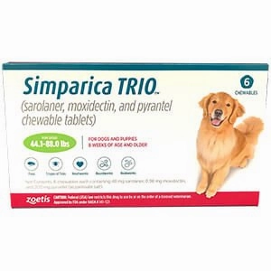 Simparica Trio Chewable Tablets for Dogs