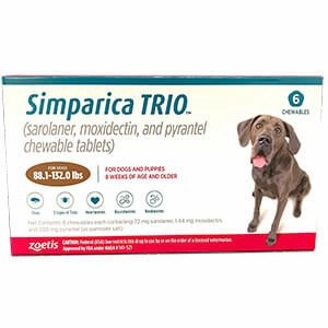 Simparica Trio Chewable Tablets for Dogs