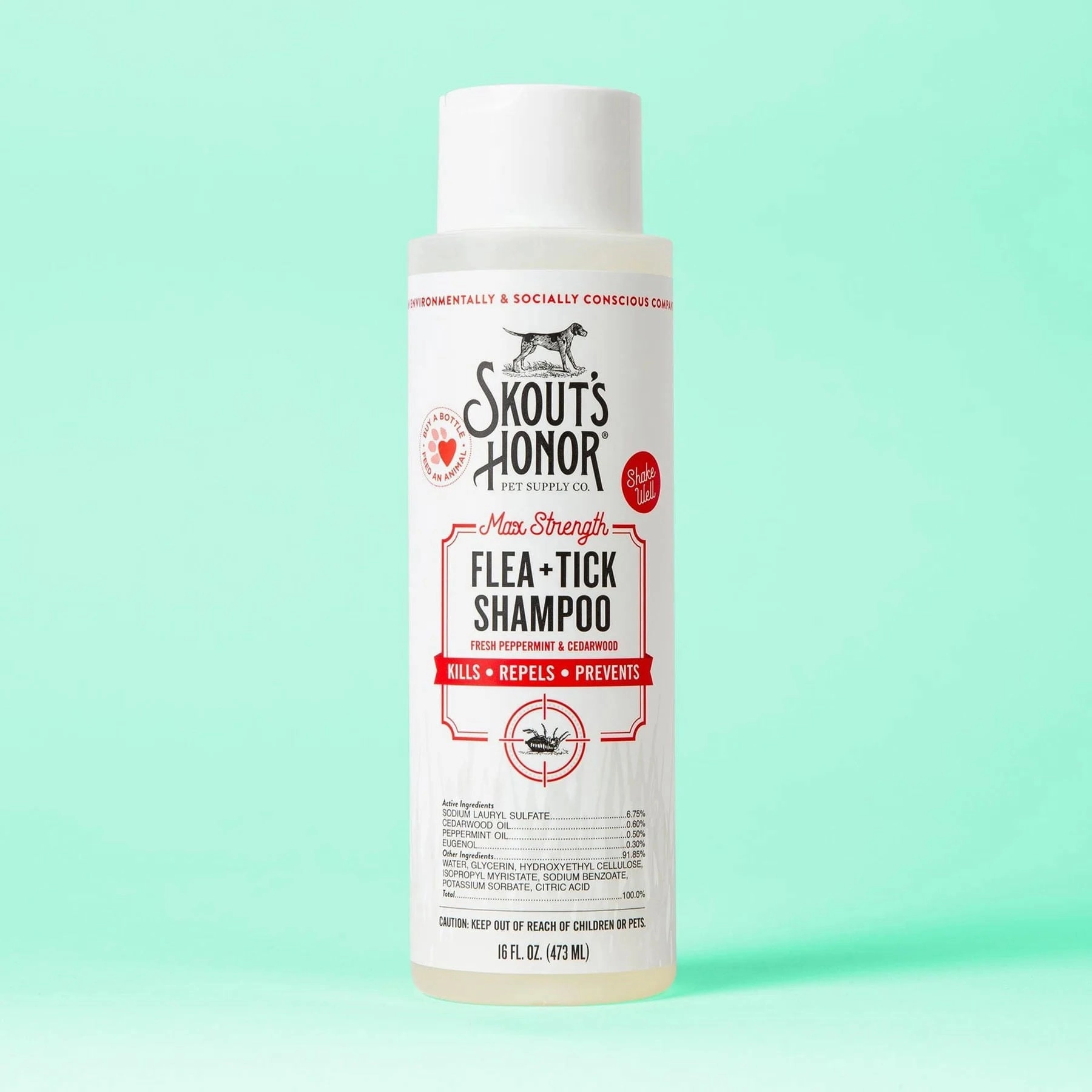 Skout's Honor Flea   Tick Shampoo for Dogs, 16 oz